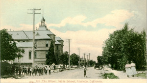 Wilson Public School, Alameda, California, old postcard circa 1910.       